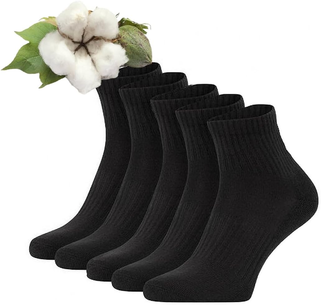 SoftRain Organic Cotton Soft Breathable Socks（5 pack）