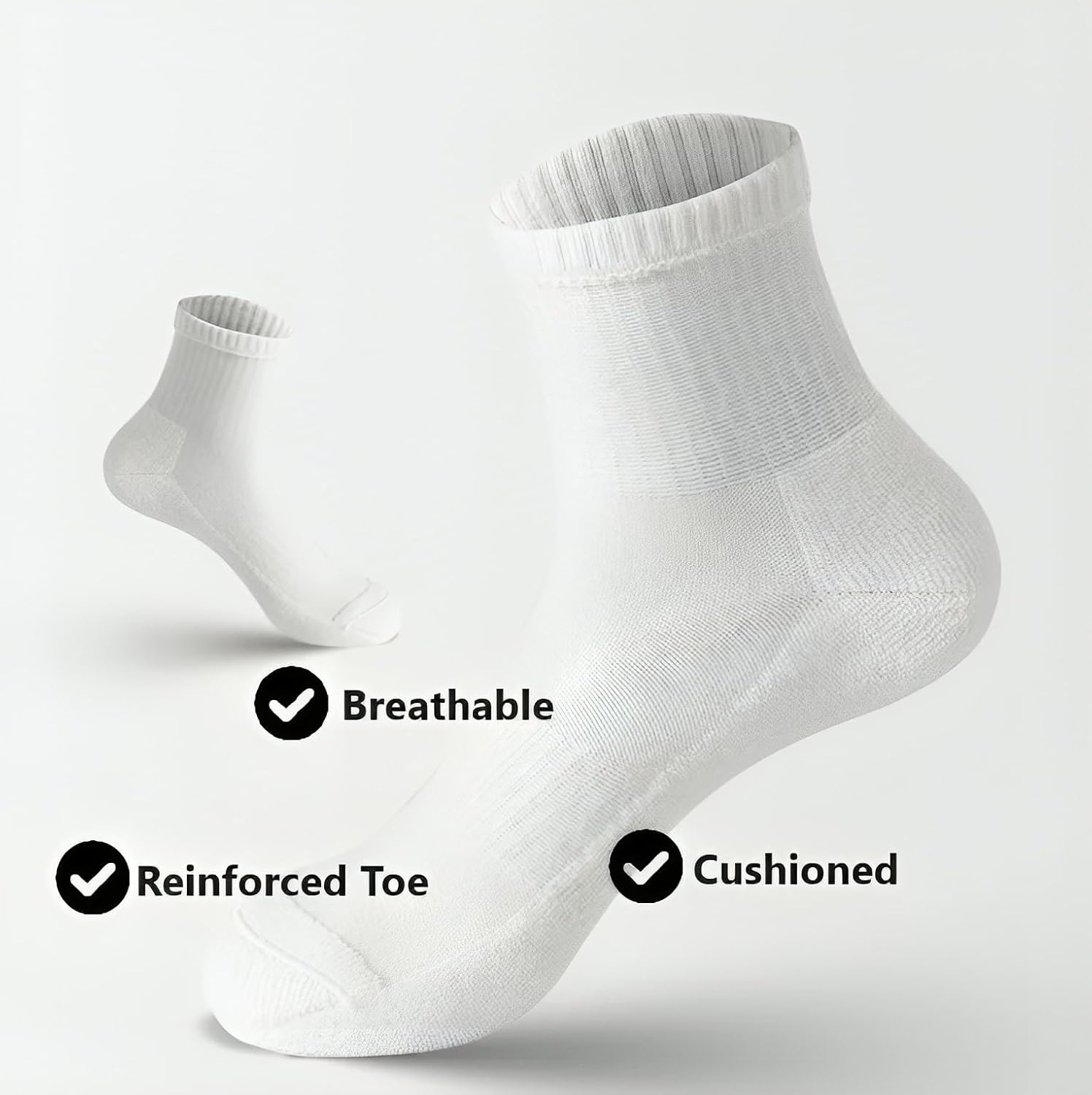 SoftRain Organic Cotton Soft Breathable Socks（5 pack）